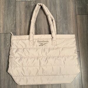 Reebok Taupe Quilted Tote Bag